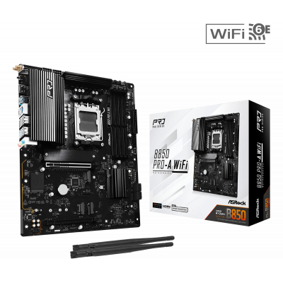 Материнская плата ASRock B850 PRO-A WIFI AM5 4xDDR5 4xSATA 3xM.2 1xUM.2 18xUSB 1xHDMI WiFi6E ATX