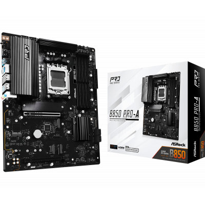 Материнская плата ASRock B850 PRO-A AM5 4xDDR5 4xSATA 3xM.2 1xUM.2 18xUSB 1xHDMI ATX