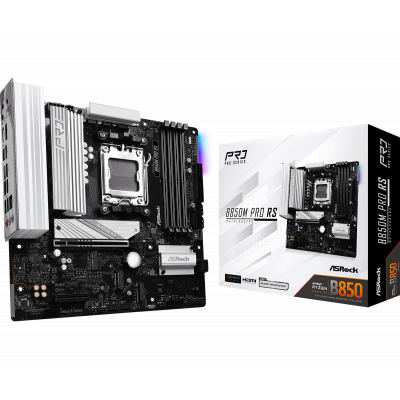 Материнская плата ASRock B850M PRO RS AM5 4xDDR5 4xSATA 3xM.2 17xUSB 1xHDMI 1xDP mATX