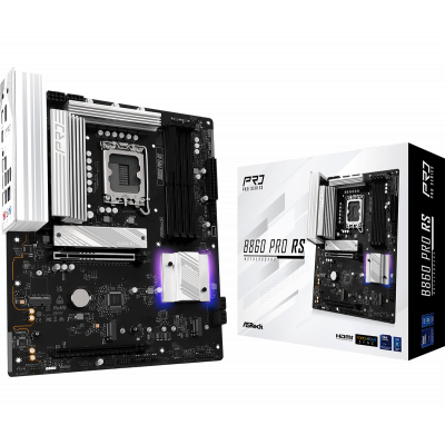 Материнская плата ASRock B860 PRO RS LGA1851 4xDDR5 4xSATA 3xM.2 1xHDMI 1xDP ATX