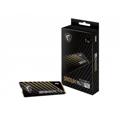 Твердотельный накопитель 1000Gb SSD MSI SPATIUM M470 PRO PCIe 4.0 NVMe M.2 1TB R6000Mb/s W4500MB/s