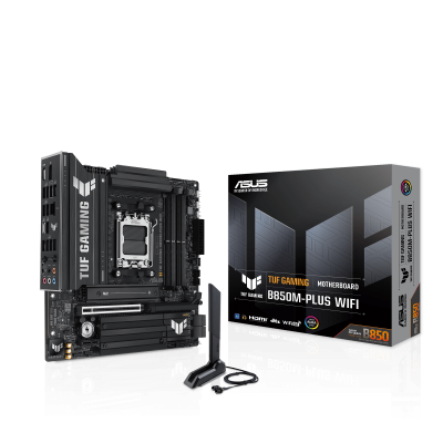 Материнская плата ASUS TUF GAMING B850M-PLUS WIFI AM5 4xDDR5 4xSATA 3xM.2 HDMI DP m-ATX