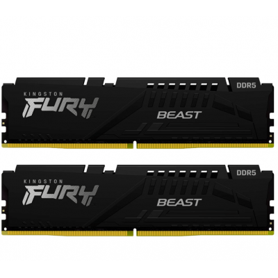 Оперативная память  32GB Kit (2x16) DDR5 5600MHz Kingston  FURY Beast Black EXPO KF556C36BBEK2-32
