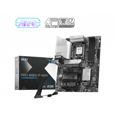 Материнская плата MSI PRO B860-P WIFI LGA1851 4xDDR5 4xSATA3 RAID 3xM.2 HDMI Type-C DP ATX