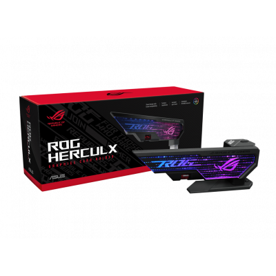 Вертикальный держатель Видеокарты ASUS XH01 ROG HERCULX 3-pin ARGB Black