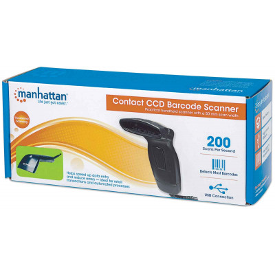 Сканер штрих-кода, Manhattan Contact CCD Barcode Scanner, USB, с шир. скан. 50 мм, 1,5 м, 460866