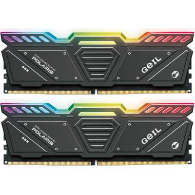 Оперативная память 32GB Kit (2x16GB) GEIL Polaris RGB 5200Mhz DDR5 GOSG532GB5200C34ADC Gray