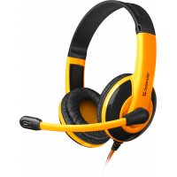 Игровая гарнитура стерео Defender Warhead G-120 черный + оранжевый, кабель 2 м, НОВИНКА!