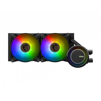 Водяное охлаждение для CPU MSI MAG CORELIQUID E240. Socket Intel/AMD, 4pin, Fan 2x120см, ARGB, Black