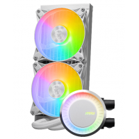 Водяное охлаждение для CPU MSI MAG CORELIQUID E240 WHITE. Socket Intel/AMD, 4pin, Fan 2x120см, ARGB