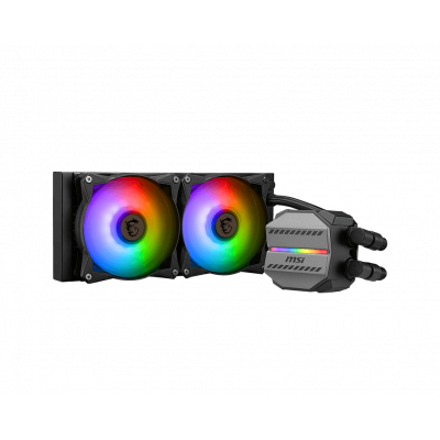 Водяное охлаждение для CPU MSI MAG CORELIQUID M240. Socket Intel/AMD, 4pin, Fan 2x120см, ARGB, Black