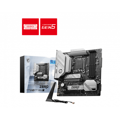 Материнская плата MSI B760M PROJECT ZERO LGA1700 B760 4xDDR5 4xSATA3 RAID 2xM.2 HDMI DP mATX