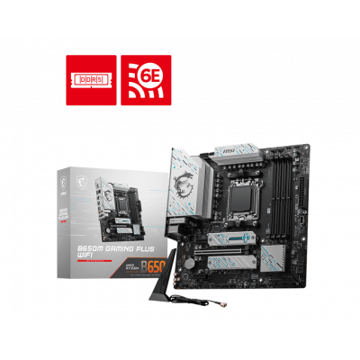 Материнская плата MSI B650M GAMING PLUS WIFI AM5 B650 4xDDR5 4xSATA3 RAID 2xM.2 HDMI DP mATX