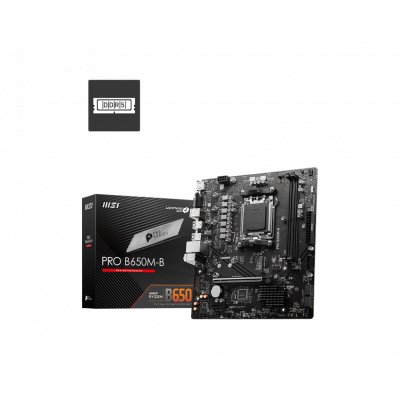 Материнская плата MSI PRO B650M-B AM5 2xDDR5 4xSATA3 RAID M.2 HDMI VGA mATX