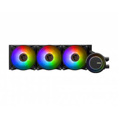 Водяное охлаждение для CPU MSI MAG CORELIQUID E360. Socket Intel/AMD, 4pin, Fan 3x120см, ARGB, Black
