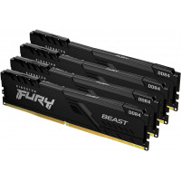Оперативная память 64GB Kit (4x16Gb) DDR4 3200MHz Kingston FURY Beast Black CL16 KF432C16BB1K4/64