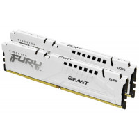 Оперативная память  32GB Kit (2x16) DDR5 6000MHz Kingston FURY Beast White EXPO C30 KF560C30BWEK2-32