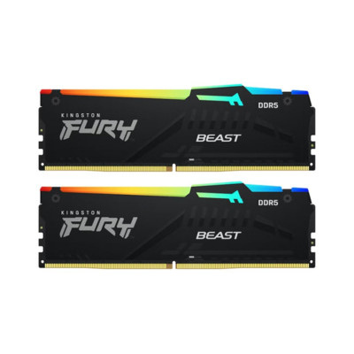 Оперативная память  64GB Kit (2x32) DDR5 6000MHz Kingston FURY Beast RGB EXPO CL30 KF560C30BBEAK2-64