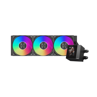 Водяное охлаждение для CPU PCCooler DC360 Pro ARGB Display BK 280W 1200/1700/1851/AM4/AM5 Черный
