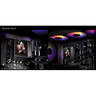 Водяное охлаждение для CPU PCCooler DC360 Pro ARGB Display BK 280W 1200/1700/1851/AM4/AM5 Черный