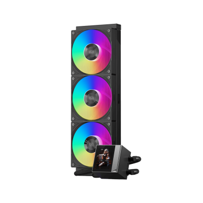 Водяное охлаждение для CPU PCCooler DC360 Pro ARGB Display BK 280W 1200/1700/1851/AM4/AM5 Черный