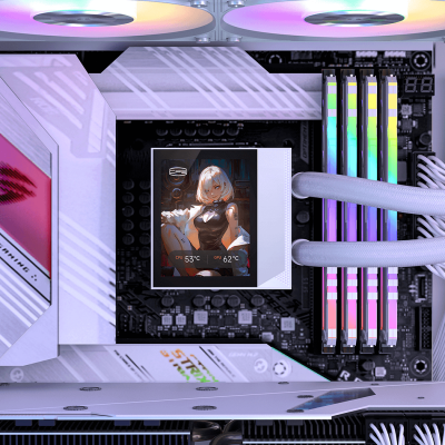 Водяное охлаждение для CPU PCCooler DC360 Pro ARGB Display WH 280W 115X/1200/1700/1851/AM4/AM5 Белый