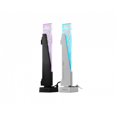 Вертикальный ARGB держатель Видеокарты MSI MPG ARGB GRAPHICS CARD STAND 3-pin ARGB White