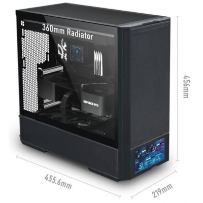 Корпус Lian Li Lancool 207 Digital Black ATX/m-ATX/m-ITX 2х140 ARGB 2х140 PWM G99.LAN207DX.00 Black