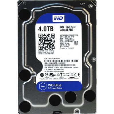 Жесткий диск HDD 4Tb Western Digital Blue SATA 6Gb/s 64Mb 5400rpm WD40EZRZ