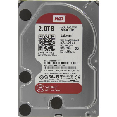 Жесткий диск для NAS систем HDD  2Tb Western Digital Red SATA  6Gb/s 3.5