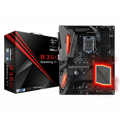 Материнская плата ASRock B360 GAMING K4 LGA1151 INTEL B360 4xDDR4 6xSATA3 D-Sub 1xHDMI 1xDP ATX