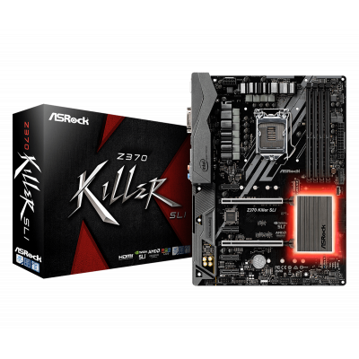 Материнская плата ASRock Z370 KILLER SLI iZ370 4xDDR4 6xSATA RAID 2xM.2 DVI HDMI ATX