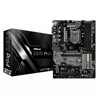 Материнская плата ASRock Z370 PRO4 iZ370 4xDDR4 6xSATA3 2xM.2 DVI HDMI D-Sub ATX