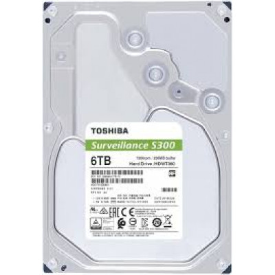 Жесткий диск для Видеонаблюдения HDD  6Tb TOSHIBA S300 7200rpm 256Mb SATA3 3,5