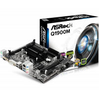 Материнская плата ASRock  Q1900M Celeron Quad-Core J1900(2GHz) DDR3 SATA2 Dsub+DVI+HDMI mATX BOX