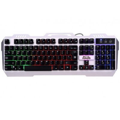 Клавиатура проводная игровая Defender Metal Hunter GK-140L, ENG/RUS, USB, Радужная подсветка