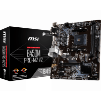 Материнская плата MSI B450M PRO-M2 V2 AM4 B450 2xDDR4 4xSATA3 1xM.2 VGA DVI HDMI mATX