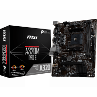 Материнская плата MSI A320M PRO-E AM4 A320 2xDDR4 4xSATA3 RAID D-Sub DVI mATX