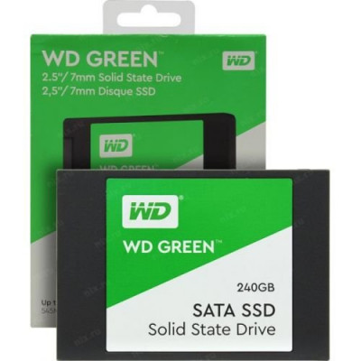 Твердотельный накопитель  240GB SSD WD GREEN 2.5” SATA3 R545Mb/s W465Mb/s 7мм WDS240G2G0A