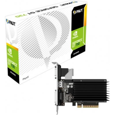 Видеокарта PALIT GT730 2Gb DDR3 64 bit VGA DVI HDMI PA-GT730K-2GD3H (NEAT7300HD46-2080H) BOX