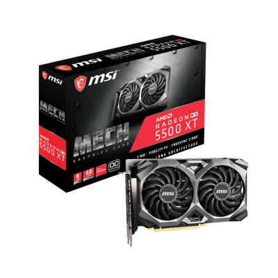 Видеокарта MSI  Radeon RX 5500 XT, 8GB GDDR6 128-bit 1xHDMI 3xDP RX 5500 XT MECH 8G OC