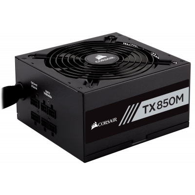 Блок питания ATX  850W Corsair TX850M, 80 PLUS Gold, Active PFC, вентилятор 14 см, CP-9020130-EU