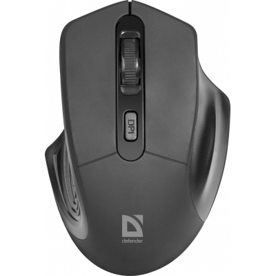 Мышь беспроводная Defender Datum MB-345 Nano B(Черный) 4кн+кл, 800-1600 dpi