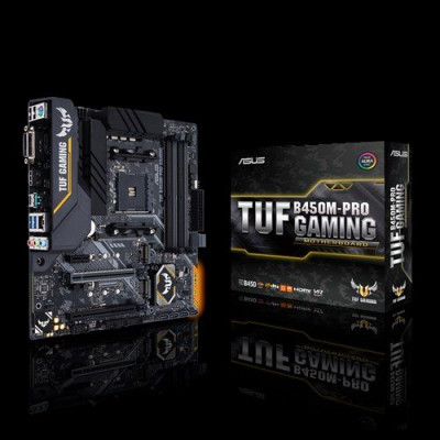Материнская плата ASUS TUF B450M-PRO GAMING AM4 4xDDR4  6xSATA3 2xM.2 1xDVI-D 1xHDMI mATX