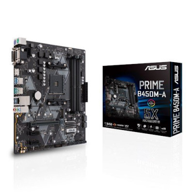 Материнская плата ASUS PRIME B450M-A AM4 4xDDR4 6xSATA3 RAID 1xM.2 1xDVI-D 1xD-Sub 1xHDMI mATX