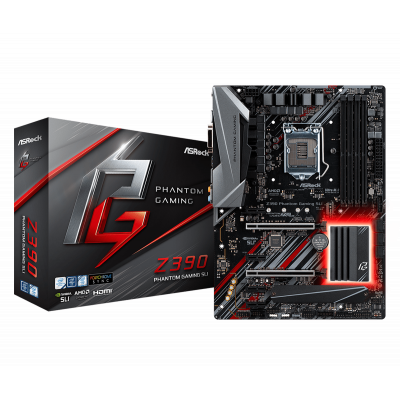 Материнская плата ASRock Z390 PHANTOM GAMING SLI 1151 4xDDR4 6xSATA RAID 2xUM.2 DVI HDMI ATX