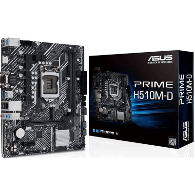 Материнская плата ASUS PRIME H510M-D LGA1200 2xDDR4 4xSATA3 M.2 D-Sub HDMI mATX