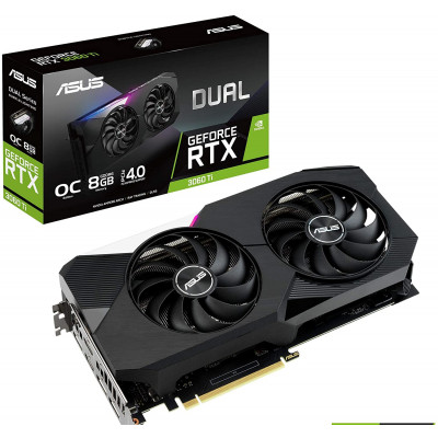 Видеокарта ASUS GeForce RTX3060Ti OC GDDR6 8GB 256-bit 2xHDMI 3xDP DUAL-RTX3060TI-O8G-V2
