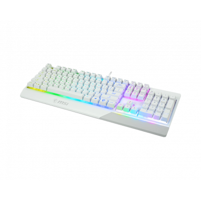 Игровая Клавиатура MSI Vigor GK30 WHITE RU, 106 клавиш, RGB SHOW,  кабель 1,8м, USB2.0