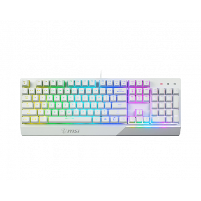 Игровая Клавиатура MSI Vigor GK30 WHITE RU, 106 клавиш, RGB SHOW,  кабель 1,8м, USB2.0